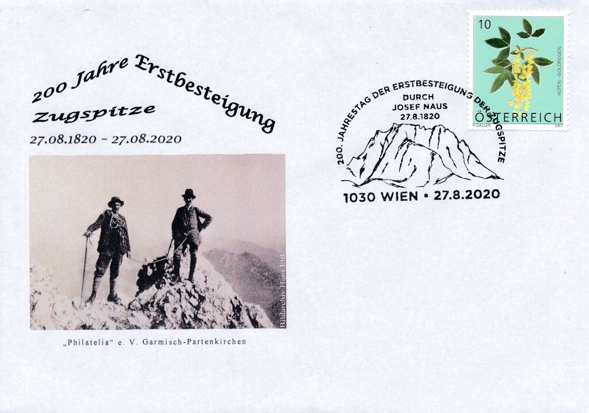 200 Jahre Erstbesteigung der Zugspitze am 27. August 1820.